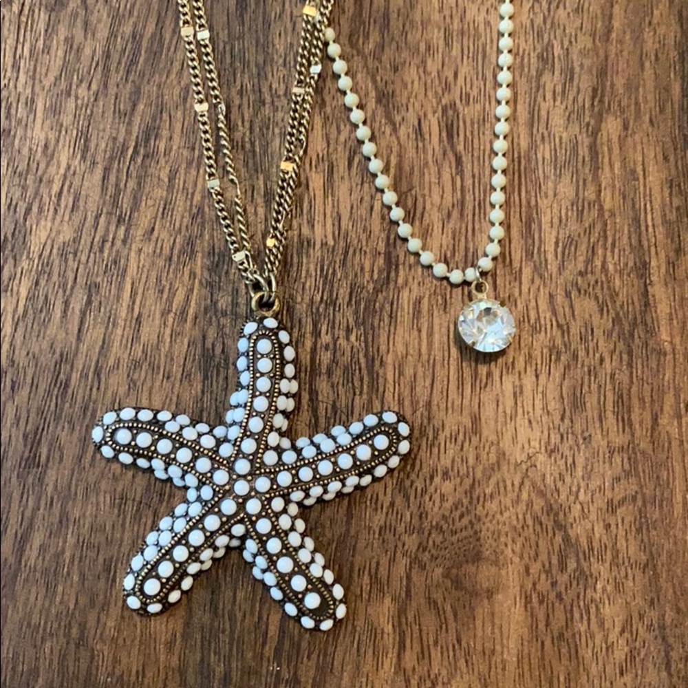 Betsey Johnson Nautical Starfish Gold Necklace